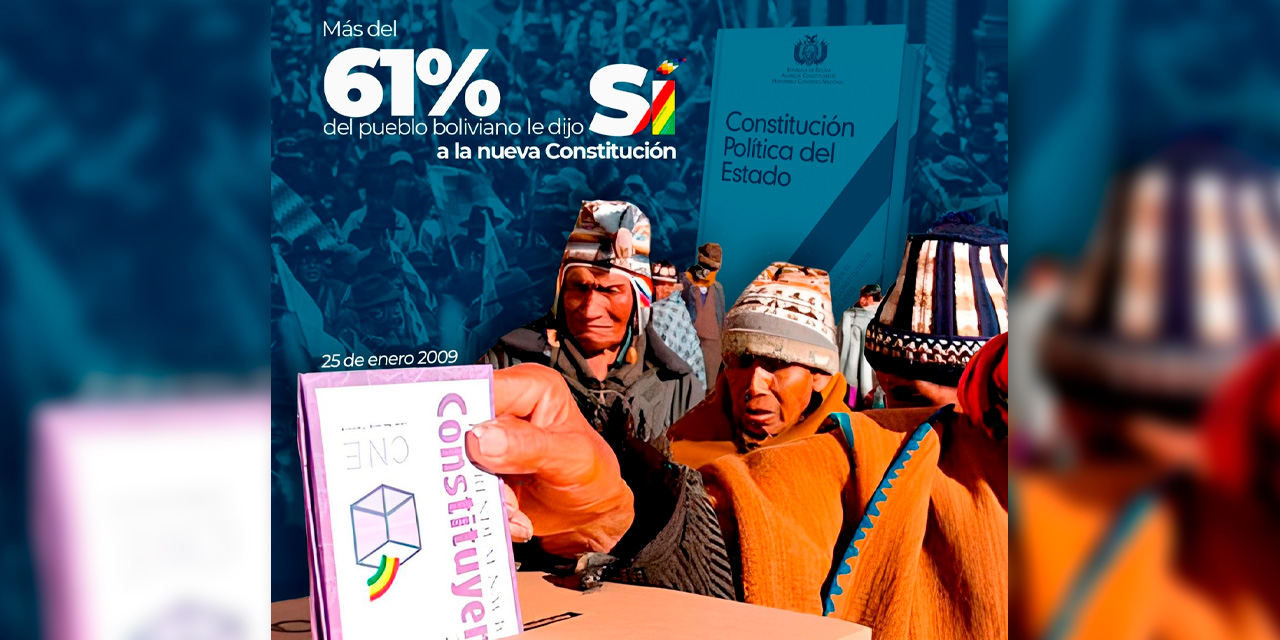 La Constitución fue aprobada con el 61% en el referéndum de 2009.
