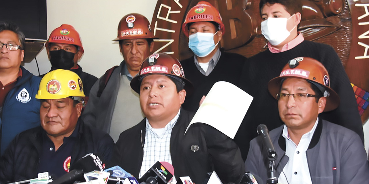Dirigencia de la COB. | Foto: Captura