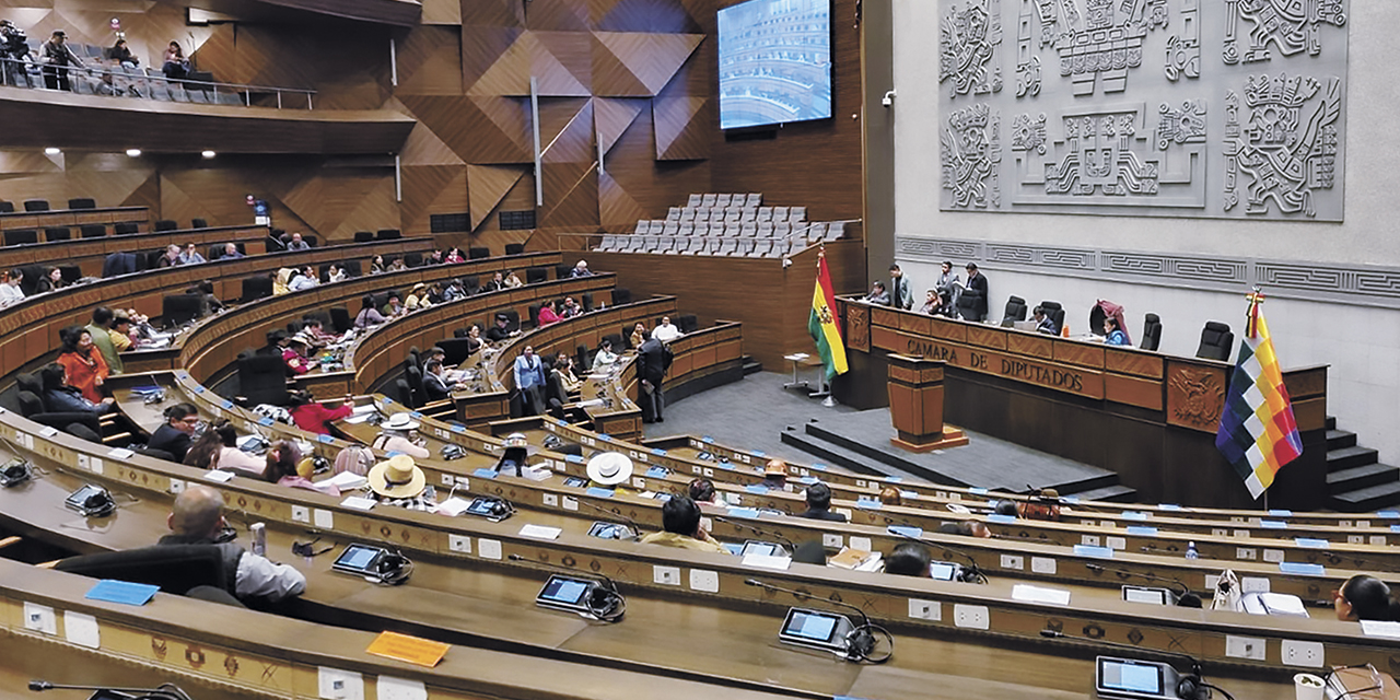 La Cámara de Diputados, anoche.