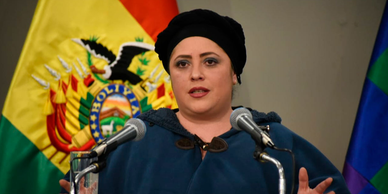 Ministra de la Presidencia, María Nela PradaFoto: Gustavo Ticona