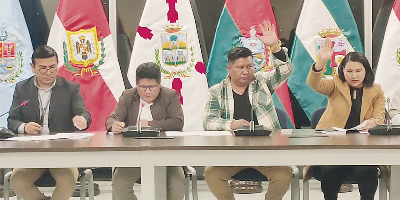 Integrantes de la Comisión Mixta de Justicia Plural. | Foto: ABI