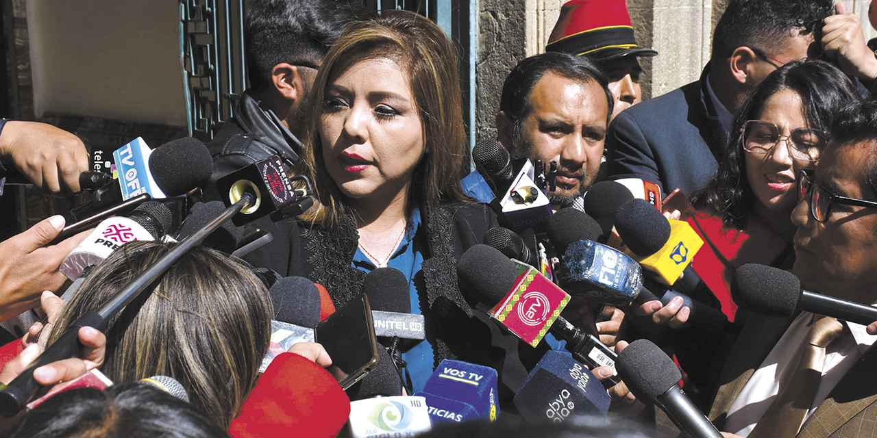 La viceministra de Comunicación, Gabriela Alcón. | Foto: Jorge Mamani