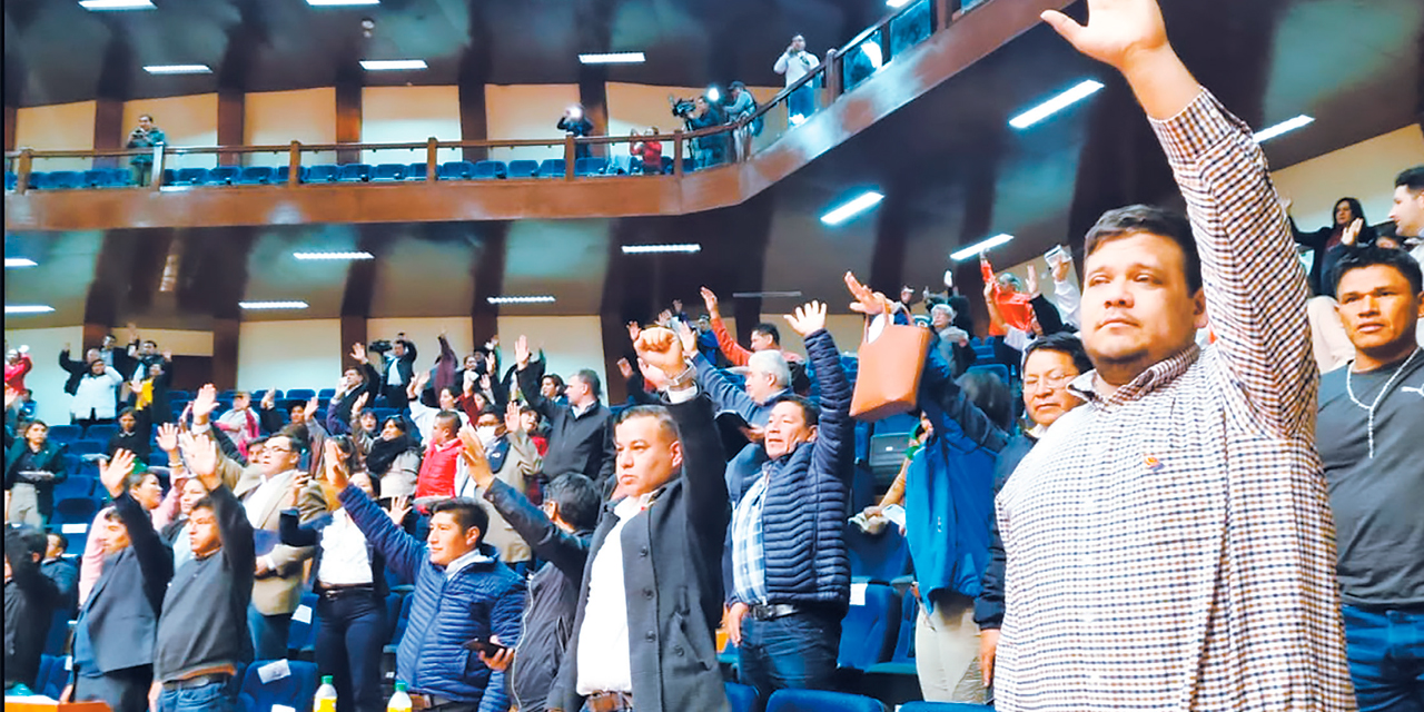 Asambleístas aprueban informes y listas de candidatos para las elecciones judiciales. Foto:  Diputados Bolivia
