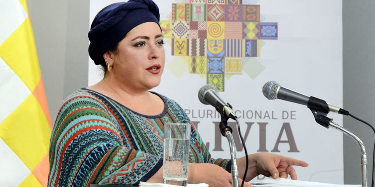 La ministra de la Presidencia, María Nela Prada.