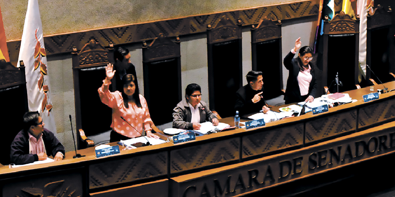 Testera del Senado, donde está el titular de esta Cámara, Andrónico Rodríguez. | Foto: Archivo