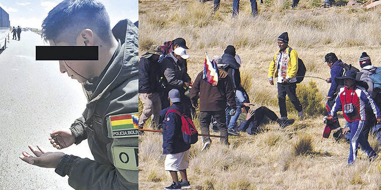 Un grupo de marchistas de Evo Morales arremete contra personas en Vila Vila.  | Foto: RRSS