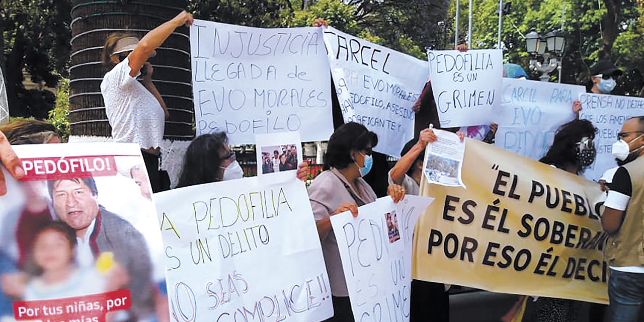 Una movilización contra el abuso sexual en La Paz y la protección judicial. | Foto: Archivo