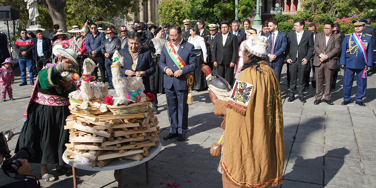 “Con la certeza de un futuro mejor para el pueblo boliviano”: Arce inicia su quinto año de gobierno