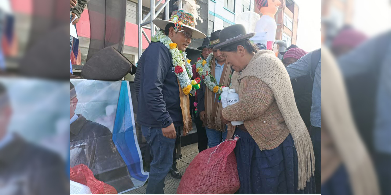 Las familias beneficiadas. 